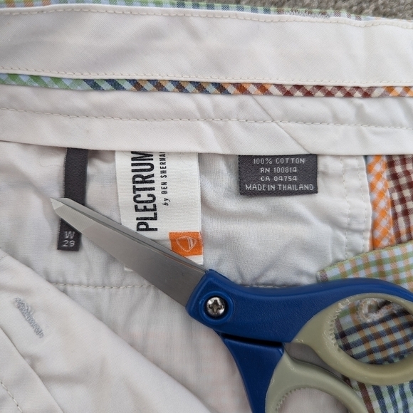 Ben Sherman flat front colorful check and plaid pattern Waist 29 - Picture 3 of 5